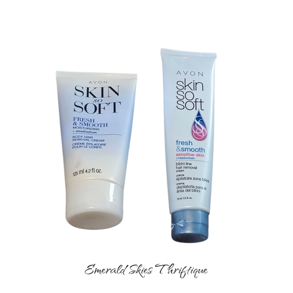 Vintage avon skin so soft hair removal cream lot, Free Shipping